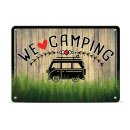 Blechschild Camping - We love Camping