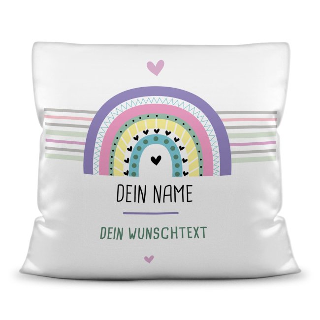 Namenskissen - Regenbogen pastell