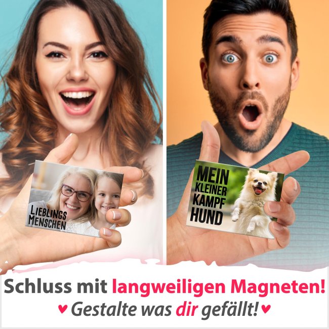 Fotomagnet selbst gestalten - Querformat 8 x 6 cm