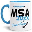 Tasse - MSA geschafft 20XX - mit Wunschname -