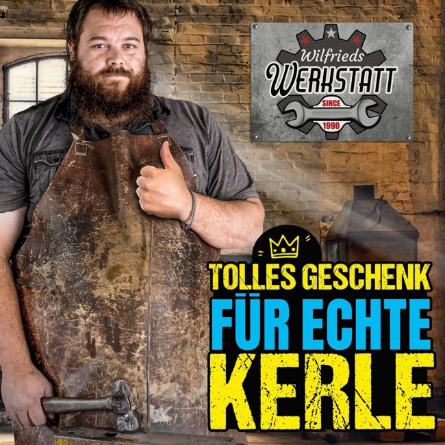 Outdoorschild - Name - Werkstatt since - Datum - 28 x 20 cm
