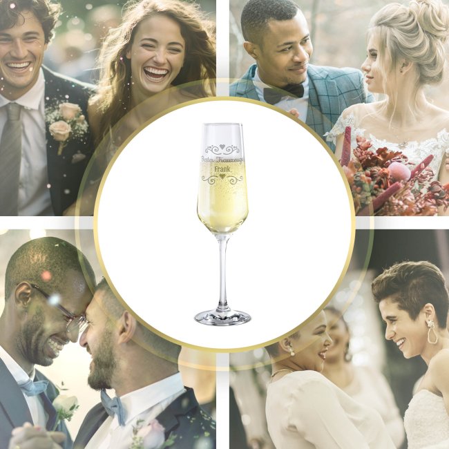 Sektglas mit Gravur - Bester Trauzeuge - mit Name