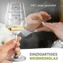 Wei&szlig;weinglas mit Gravur - Bester Trauzeuge - mit Name