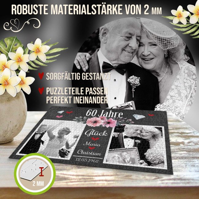 Fotopuzzle zur 60. Hochzeitstag - Geschenk zur diamantenen Hochzeit