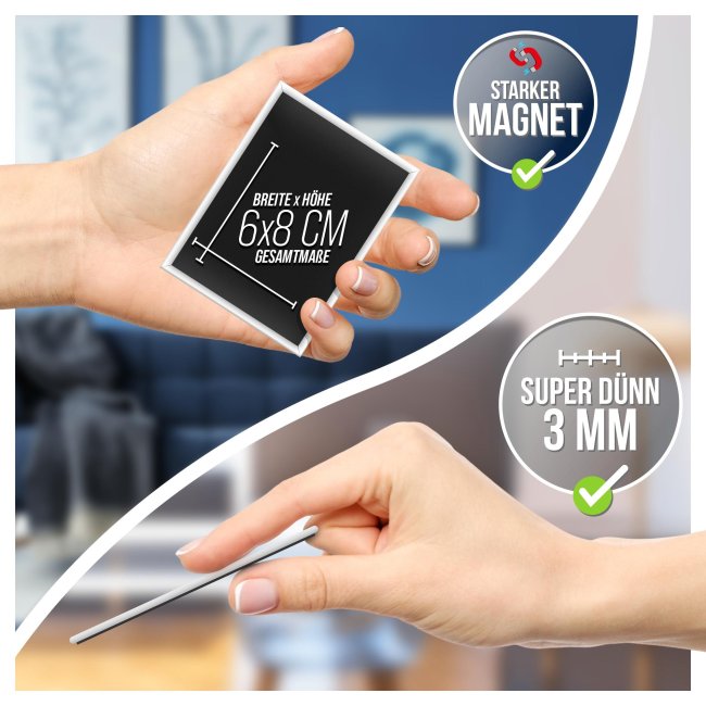 Magnet mit Name - Spieglein, Spieglein an der Wand
