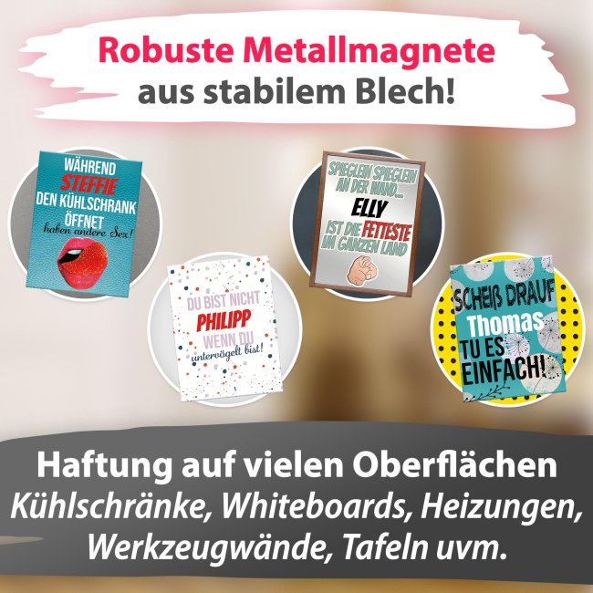 Magnet mit Name - Spieglein, Spieglein an der Wand