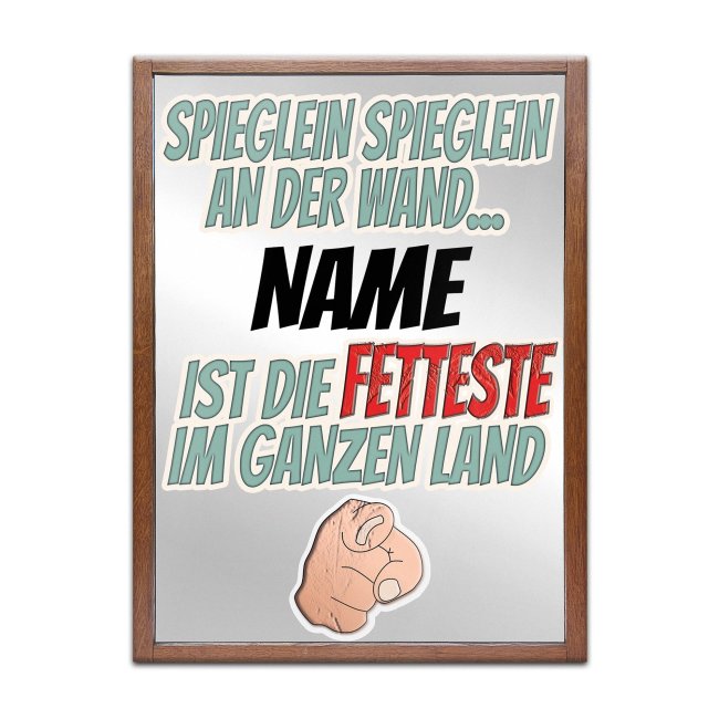 Magnet mit Name - Spieglein, Spieglein an der Wand