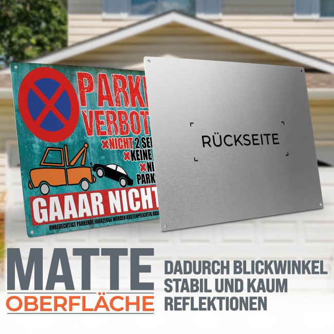 Hinweis-Outdoorschild - Parken verboten - 21 x 15 cm