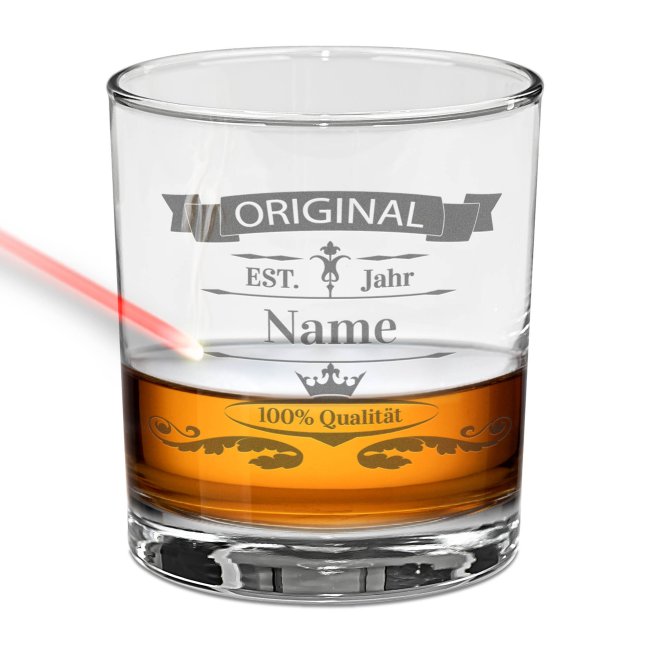 Whiskyglas - Original -Jahr &amp; Name - 300 ml