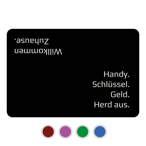 Filz-Fu&szlig;matte - Handy, Schl&uuml;ssel, Geld - 60 x 40 cm