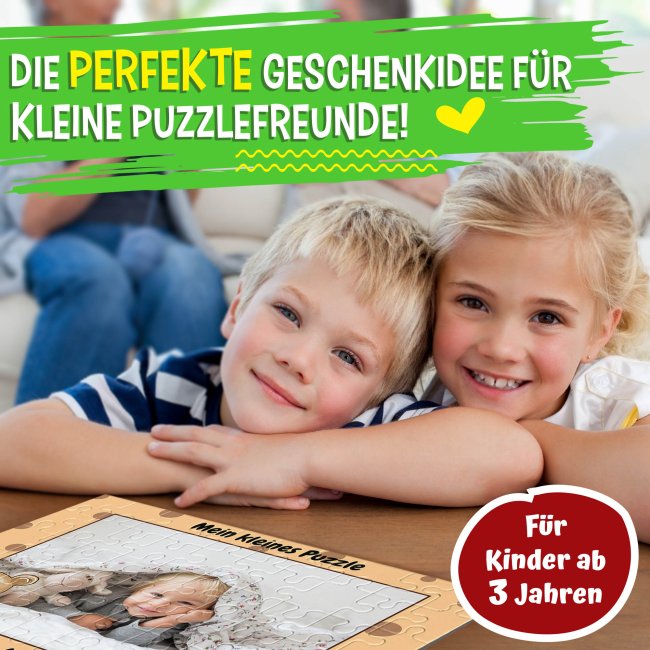 Fotopuzzle f&uuml;r Kinder selbst gestalten - Mein kleines Puzzle mit Name - B&auml;r - 24 Teile