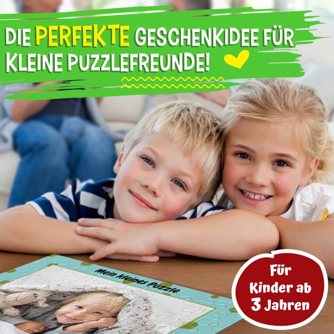 Fotopuzzle f&uuml;r Kinder selbst gestalten - Mein kleines Puzzle mit Name - Frosch - 120 Teile