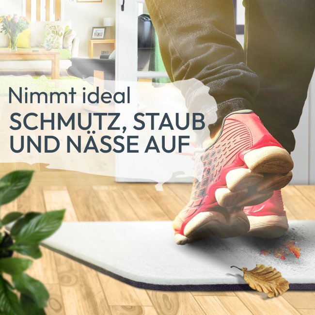 Filz-Fu&szlig;matte - Willkommen mit Wunschtext - 60 x 40 cm