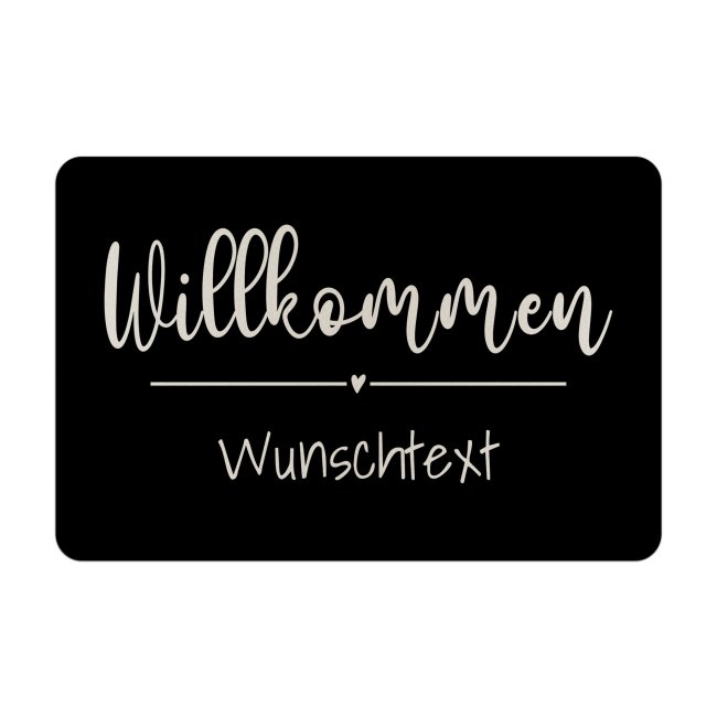 Filz-Fu&szlig;matte - Willkommen mit Wunschtext - 60 x 40 cm