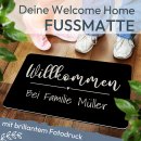 Filz-Fu&szlig;matte - Willkommen mit Wunschtext - 60 x 40 cm