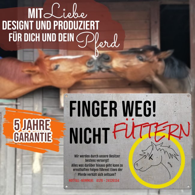 Outdoorschild_Pferd - Nicht F&uuml;ttern_TEXTPERSO-6