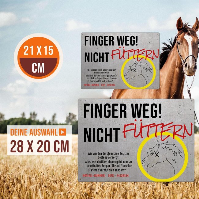 Outdoorschild_Pferd - Nicht F&uuml;ttern_TEXTPERSO-6