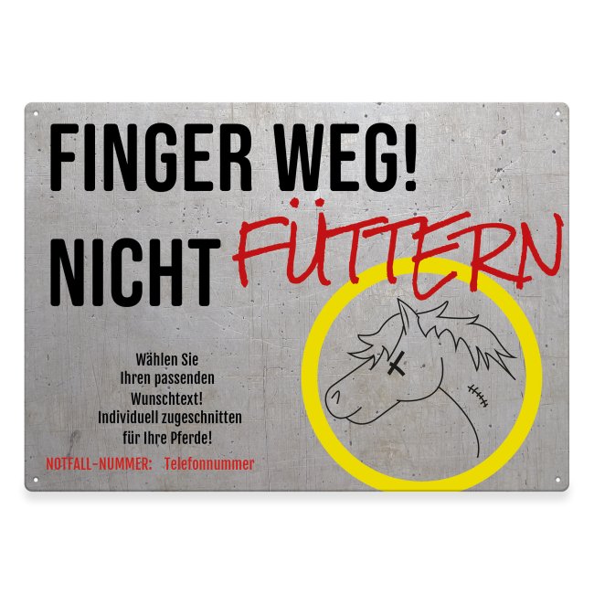 Outdoorschild_Pferd - Nicht F&uuml;ttern_TEXTPERSO-6