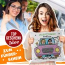 Lustiges Kissen mit Spruch - mit Foto, Name und Jahr -...