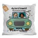 Spruch-Kissen zum bestandenen F&uuml;hrerschein - mit...