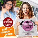 Lustiges Spruch-Kissen - Achtung F&uuml;hrerschein - mit...