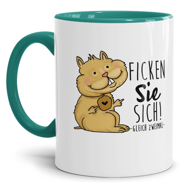Sad Hamster Meme Lustige Tasse Hamsti Trauriger Hamster Büro Kaffee-Becher Hamsti Kranki (Rot