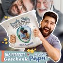Kissen f&uuml;r Papa - Danke Papa - mit Name und Foto...