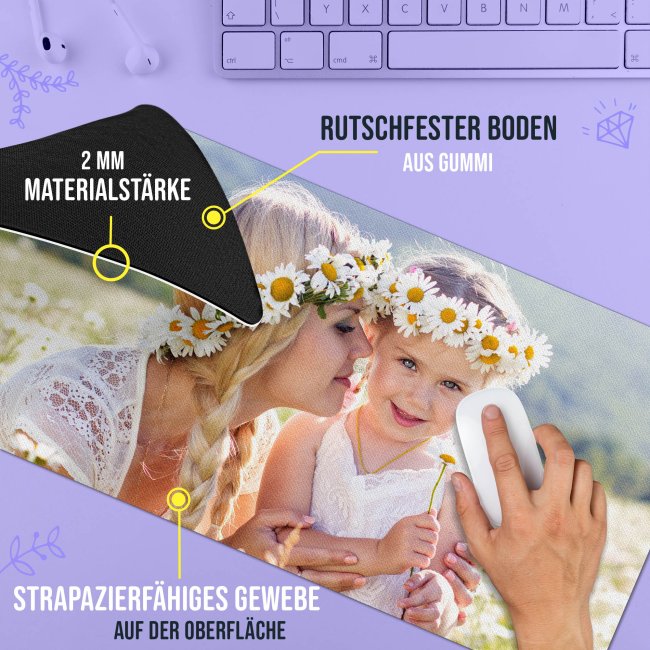 XXL Mousepad selbst gestalten - 800 x 400 mm