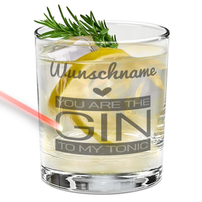 Gin-Glas - Gin to my tonic - mit Name personalisierbar