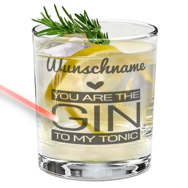 Gin-Glas - Gin to my tonic - mit Name personalisierbar