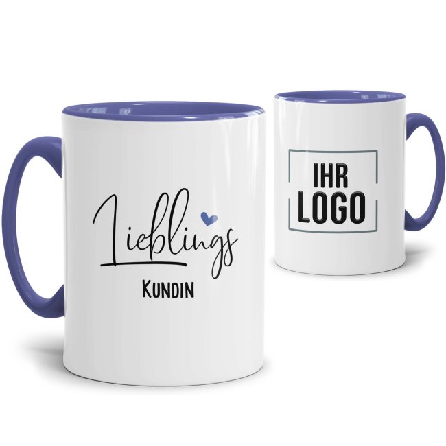 Tasse f&uuml;r Kunden und G&auml;ste - personalisierbar mit Firmenlogo