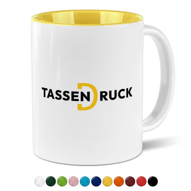 Farbige Tasse 300 ml - Innen farbig - 10 Farbt&ouml;ne