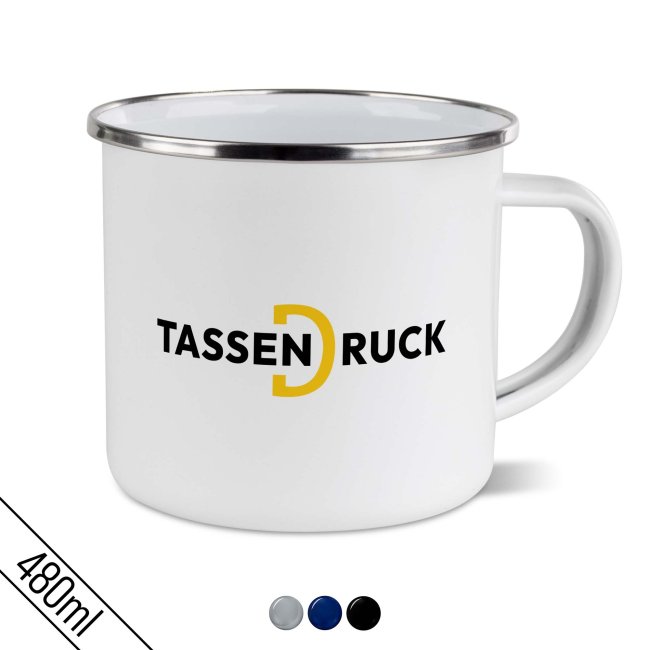 Emaille-Tasse 480 ml - verschiedene Farben