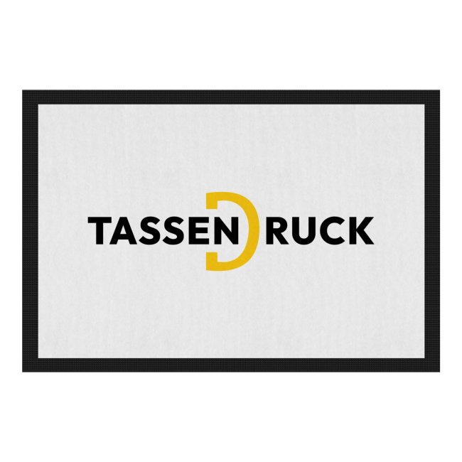 Fu&szlig;matte mit Gummirand - 120 x 80 cm - inkl. Druck