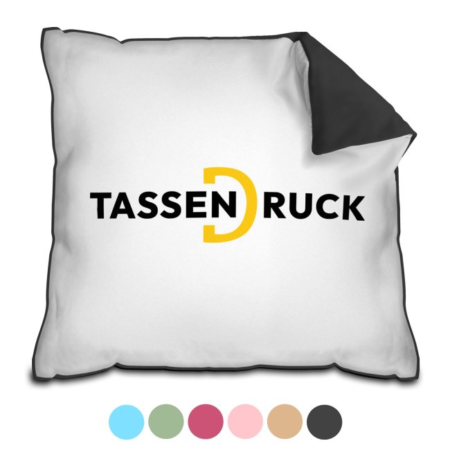 Fotokissen - 40 x 40 cm - mit farbiger R&uuml;ckseite - 6 Farbt&ouml;ne