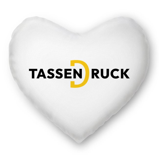 Herzkissen - 40 x 44 cm - Wei&szlig; glatt