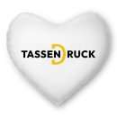 Herzkissen - 40 x 44 cm - Wei&szlig; glatt