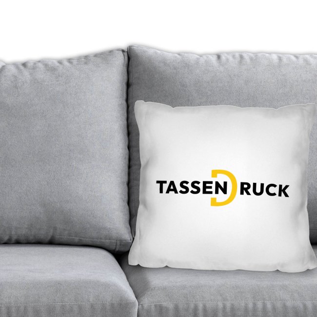 Fotokissen - 40 x 40 cm - Wei&szlig;  - seidig glatt und flauschig weich