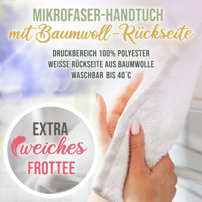 Handtuch mit Foto - 100 x 50 cm - Querformat - zum selbst Gestalten