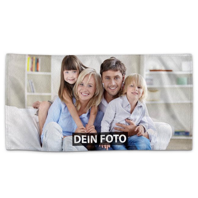 Handtuch mit Foto - 100 x 50 cm - Querformat - zum selbst Gestalten