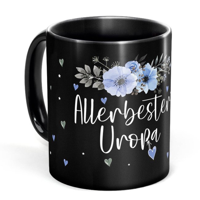 Schwarze Tasse f&uuml;r den allerbesten Uropa