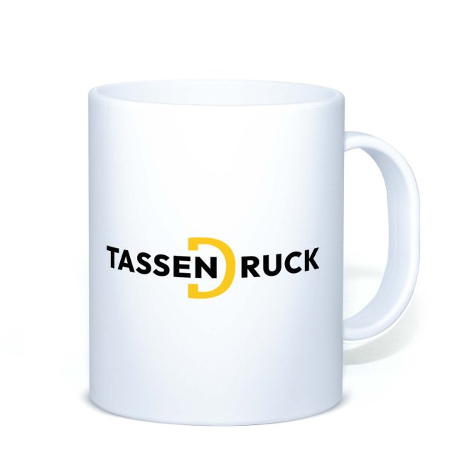 Kunststoffbecher mit Henkel - Wei&szlig; matt - 300 ml