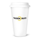 Coffee To Go Becher aus Porzellan - 275 ml - Wei&szlig;...