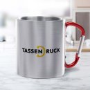 Karabinertasse aus Edelstahl - 2 Gr&ouml;&szlig;en