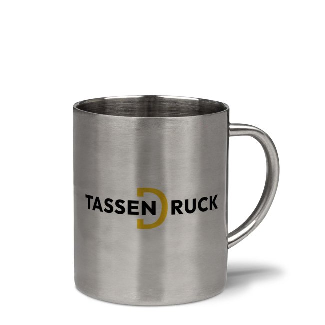 Edelstahl Thermotasse - mit Henkel