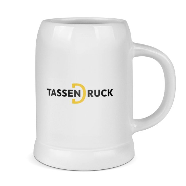 Bierkrug aus Keramik - 500 ml - ohne Deckel - 2 Farben