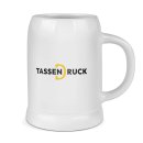 Bierkrug aus Keramik - 500 ml - ohne Deckel - 2 Farben