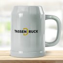 Bierkrug aus Keramik - 500 ml - ohne Deckel - 2 Farben