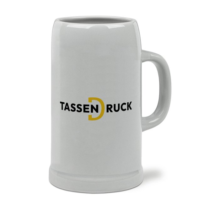 Ma&szlig;krug aus Keramik - Lichtgrau - 1 L