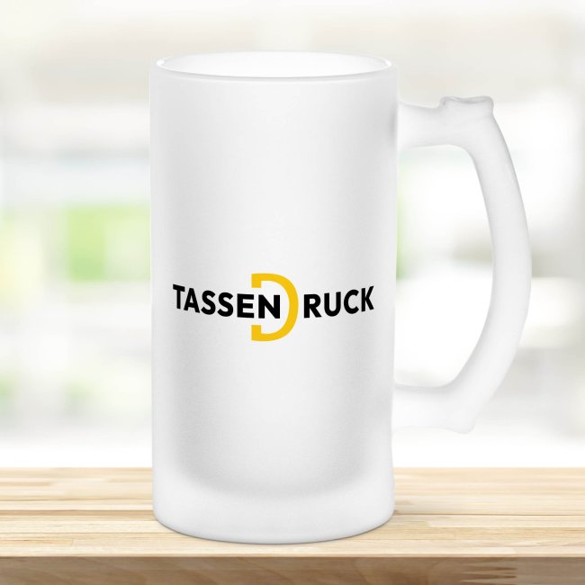 Glasbierkrug satiniert - 500 ml